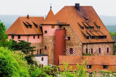 Historische Unterkunft beim Trainingslager auf der Burg