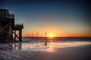 Herrlicher Ausblick am Strand beim Trainingslager St.Peter Ording