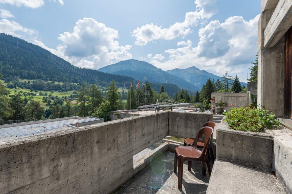 Schöner Ausblick beim Fussball Trainingslager Wallis