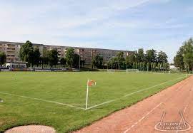 Fußballfeld von der Eckfahne