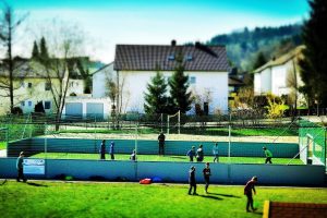Soccercourt beim Fussball Trainingslager Allgaeu
