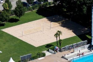 Beachvolleyballfelder im Fussball Trainingslager Lago Maggiore